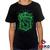 Camiseta Infantil Sonserina 100% Algodão Harry Potter Hogwarts Slytherin Geeko 04 Preto