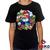 Camiseta Infantil Super Mario e Luigi 100% Algodão Super Mario Bros Geeko Preto