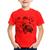 Camiseta Infantil Tartaruga, flores e chapéu - Foca na Moda Vermelho