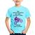 Camiseta Infantil Trilha com os dindos (moto rosa) - Foca na Moda Azul claro