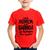 Camiseta Infantil Um homem sem barriga é um homem sem história - Foca na Moda Vermelho