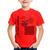 Camiseta Infantil Vaso de Planta Minimalista Abstrato - Foca na Moda Vermelho