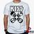 Camiseta Kiss 100% Algodão Banda de Rock Geeko Branco gola careca