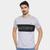 Camiseta Lacoste Color Block Regular Fit Masculina Cinza, Preto