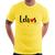 Camiseta Letras por amor - Foca na Moda Amarelo