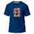 Camiseta Lisa Algodão Premium Estampa Digital Refém Aztecas Azul marinho
