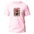 Camiseta Lisa Algodão Premium Estampa Digital Refém Aztecas Rosa