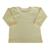 Camiseta Lisa Manga Longa Algodão Tamanho P ao 3 Anos P/ Bebê Amarelo
