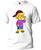 Camiseta Lisa Simpsons Masculina e Feminina 100% Algodão Primeira Linha Gola Redonda Branco