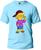 Camiseta Lisa Simpsons Masculina e Feminina 100% Algodão Primeira Linha Gola Redonda Azul bebê