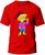 Camiseta Lisa Simpsons Masculina e Feminina 100% Algodão Primeira Linha Gola Redonda Vermelho