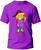 Camiseta Lisa Simpsons Masculina e Feminina 100% Algodão Primeira Linha Gola Redonda Roxo