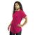 Camiseta Long Feminina Alongada Academia Blusinha Viscose Rosa