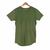Camiseta Long line Masculina Gola Polo Esporte Swag estampas Verde musgo c, Estampa verde
