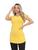 Camiseta Longline Feminina Slim Manga Curta Veste Legging Amarelo