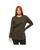 Camiseta Longline Manga Comprida Feminina Oversized Verdemilitar