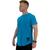 Camiseta Longline Masculina MXD Conceito Estampa Lateral No More Excuses Azul piscina