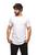 Camiseta Longline Plus Size Masculina Manga Curta Branco