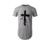 Camiseta Longline Swag Oversize Camisas Masculinas Estampada Básica Algodão Blusa Cruz Gospel Evangélica Cristã Cinza, Claro