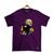 Camiseta Mafiaclub Gola Redonda Estampa LUTADOR Streetwear fio 30.1 Penteado Violeta