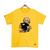 Camiseta Mafiaclub Gola Redonda Estampa LUTADOR Streetwear fio 30.1 Penteado Amarelo
