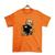 Camiseta Mafiaclub Gola Redonda Estampa LUTADOR Streetwear fio 30.1 Penteado Laranja