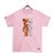 Camiseta Máfiaclub Gola Redonda Estampa URSO ROBO Streetwear fio 30.1 Penteado. Rosa bebê