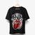 Camiseta Manga Curta Bandas Rock T-shirt Estampada Ramones Linkin Park Algodão Unissex Rolling stones