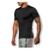 Camiseta manga curta proteção solar Uv+50 masculina casual Preto