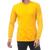 Camiseta Manga Longa Algodão 100% Básica Lisa Camisa Amarelo