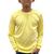 Camiseta Manga longa Infantil Juvenil Menino T-shirt Básica Amarelo