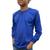 Camiseta Manga longa Infantil Juvenil Menino T-shirt Básica Azul royal