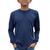 Camiseta Manga longa Juvenil Menino T-shirt 100% Algodão Azul, Marinho