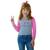 Camiseta Manga Longa Menina Blusa Infantil Strass Criança Cinza e pink