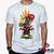 Camiseta Mario e Deadpool 100% Algodão Mario Bros Geeko Branco gola careca