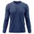 Camiseta Masculina Adulto Proteção Solar UV Manga Longa Segunda Pele Dry Fit Azul marinho