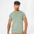 Camiseta Masculina Algodão Estonada Escrita Minimalista Verde