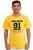 Camiseta Masculina Algodão Evangélica Salmos 91 Amarelo