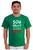 Camiseta Masculina Algodão Evangélica Salvo Pela Graça Verde