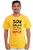 Camiseta Masculina Algodão Evangélica Salvo Pela Graça Amarelo