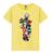 Camiseta Masculina Algodão Naruto Kakashi Sakura Camisa Amarelo