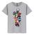 Camiseta Masculina Algodão Naruto Kakashi Sakura Camisa Cinza