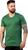 Camiseta Masculina Básica Slim Manga Curta Malha Algodão Peruano Bordada Conforto Qualidade Verde militar