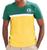 Camiseta masculina Brasil Decote V 100% Algodão Verde