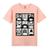 Camiseta Masculina Casual Algodão Filmes Terror Anos Rosa