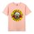 Camiseta Masculina Casual Algodão Premium Guns N Roses Rosa