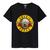 Camiseta Masculina Casual Algodão Premium Guns N Roses Preto