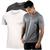 Camiseta Masculina Dry Fit Gola Redonda Manga Curta 02 Unidades Branco, Cinza