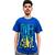 Camiseta masculina estampa alto relevo overcore gangster Azul royal