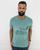 Camiseta masculina estampada wave montains - ultm 511424 Verde